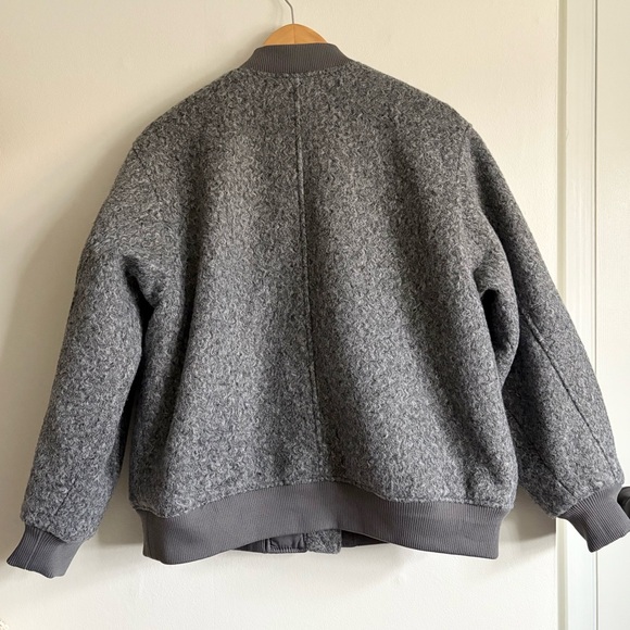 H&M Oversized Bomber Jacket in Gray NEW - Picture 4 of 6